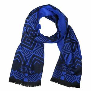 Versace Collection Black & Royal Blue Mens Scarf